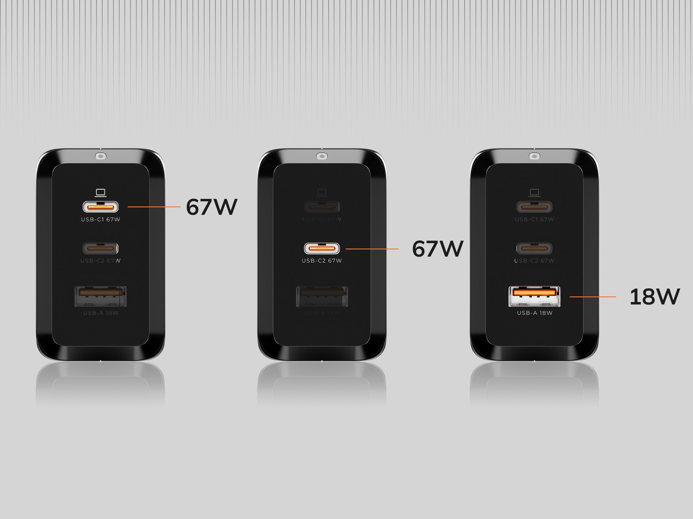 DEKO 67W Charging Guide using 1 ports