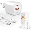 DEKO Ładowarka NANO 20W GaN Fast - 1x USB-C 1x USB-A Biała (DC202PCAWA) - Szybkie ładowanie 20W, porty USB-C i USB-A. Zabezpieczenie przed przegrzaniem. Idealna do iPhone i Samsung.