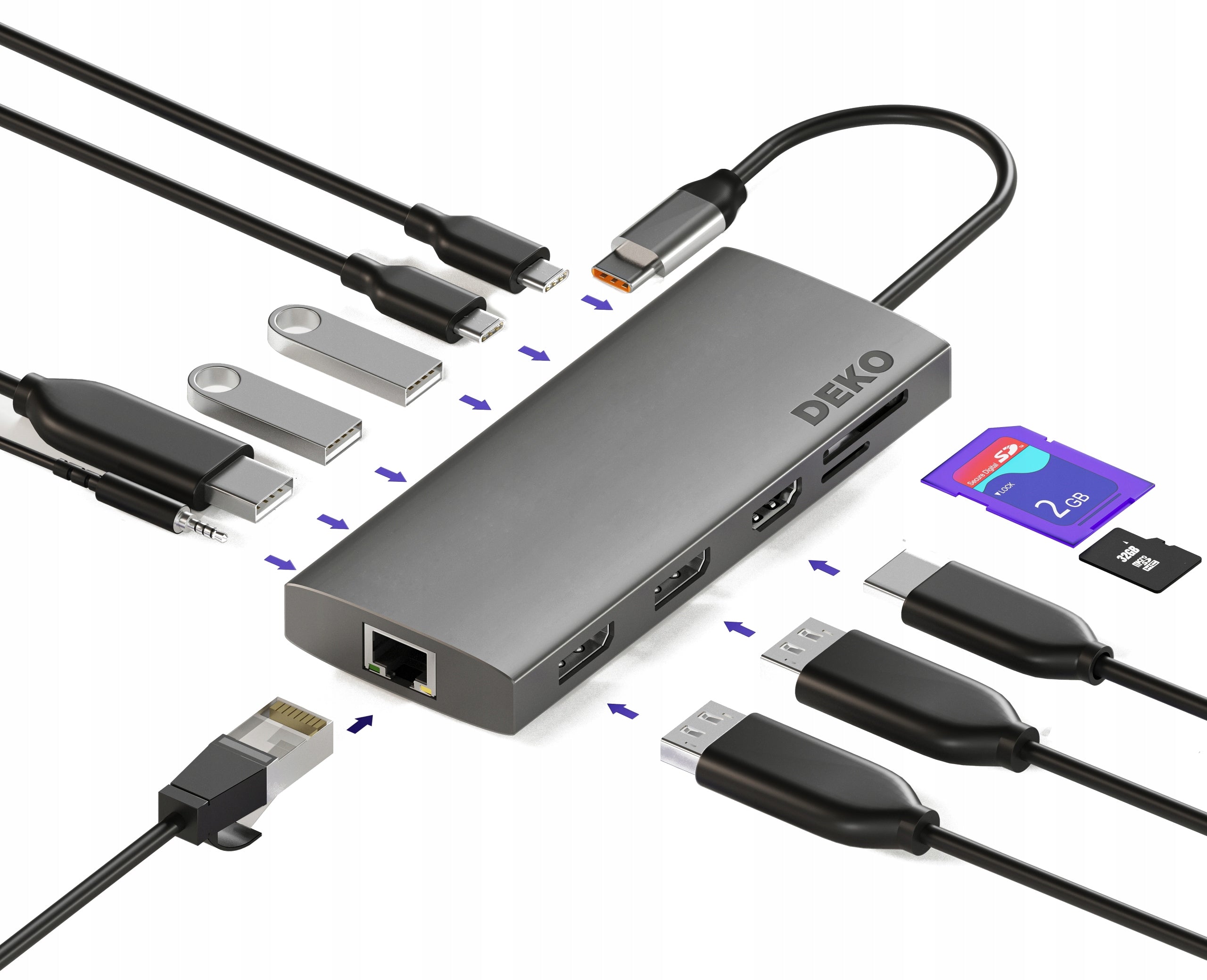 DEKO Hub PRO USB-C 12w1 (HC12XPA)