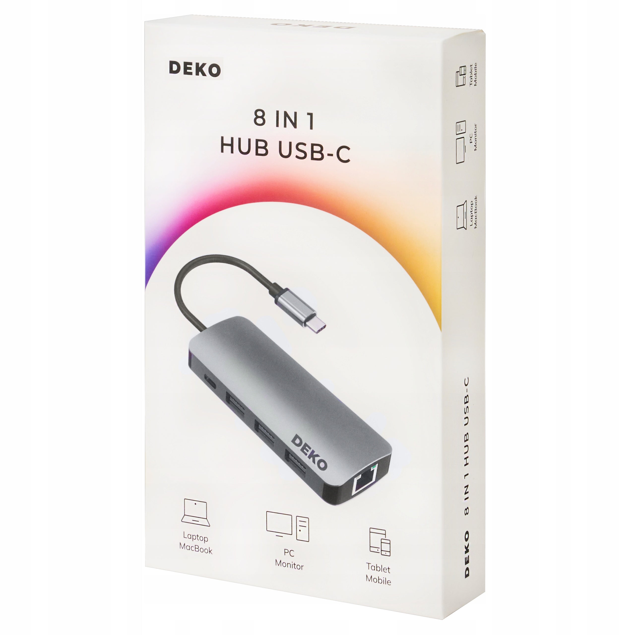 DEKO Hub BUSINESS USB-C 8w1 (Stacja Dokująca) -  DEKO ELECTRONICS