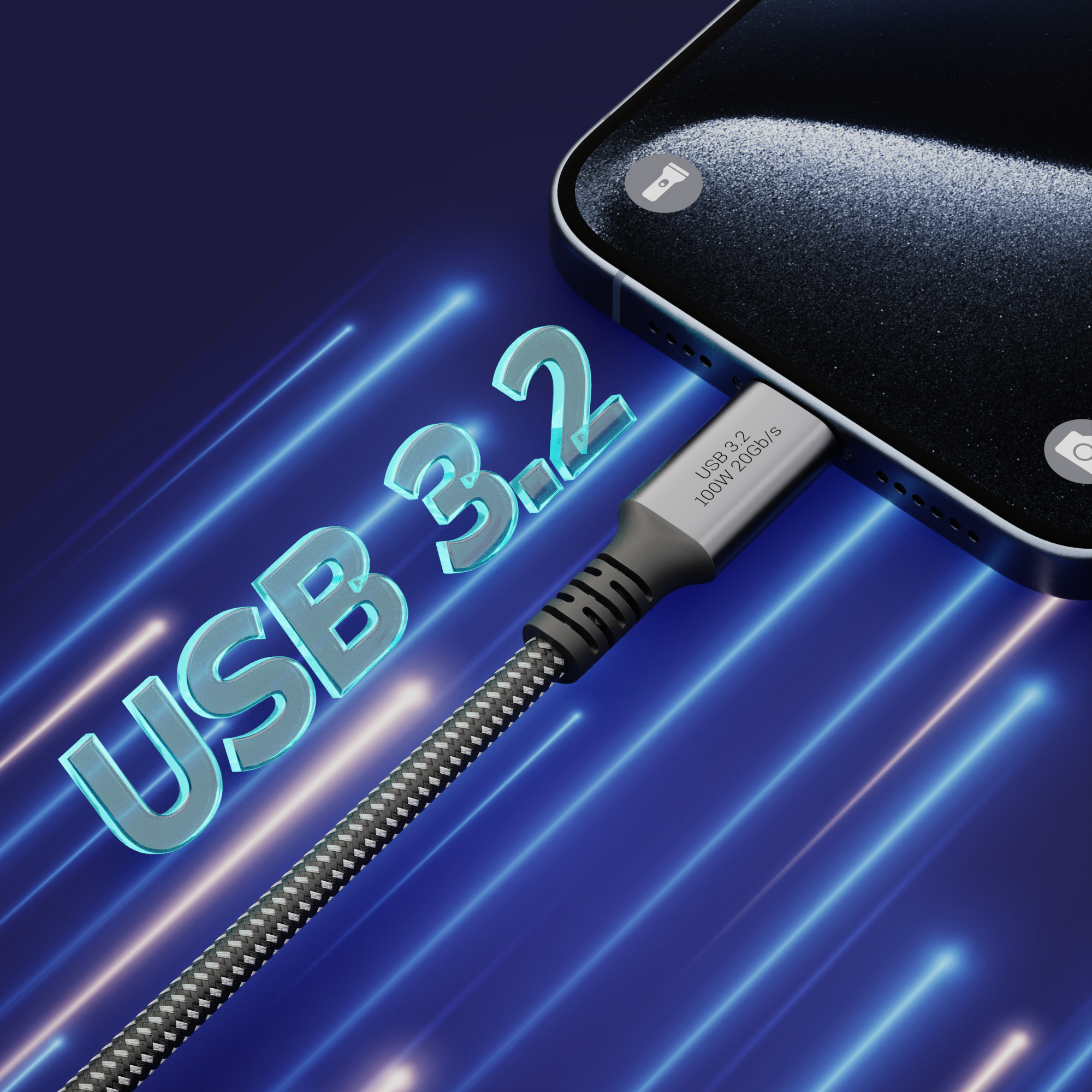 Kabel DEKO USB-C USB 3.2 (100W, 20 Gbps) -  DEKO ELECTRONICS