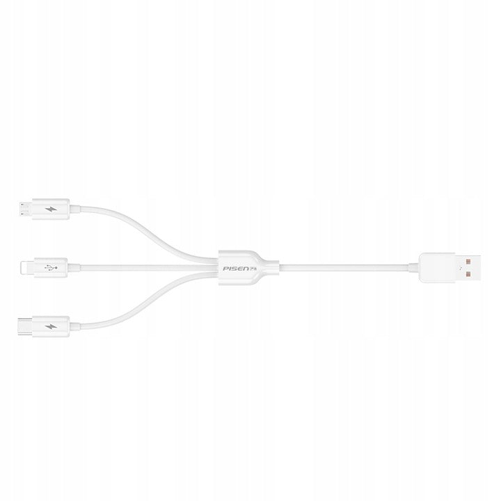 PISEN Kabel 3w1 Lightning/USB-C/Micro USB 1.2m