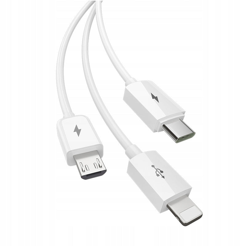 Cavo PISEN 3in1 Lightning/USB-C/Micro USB 1,2 m