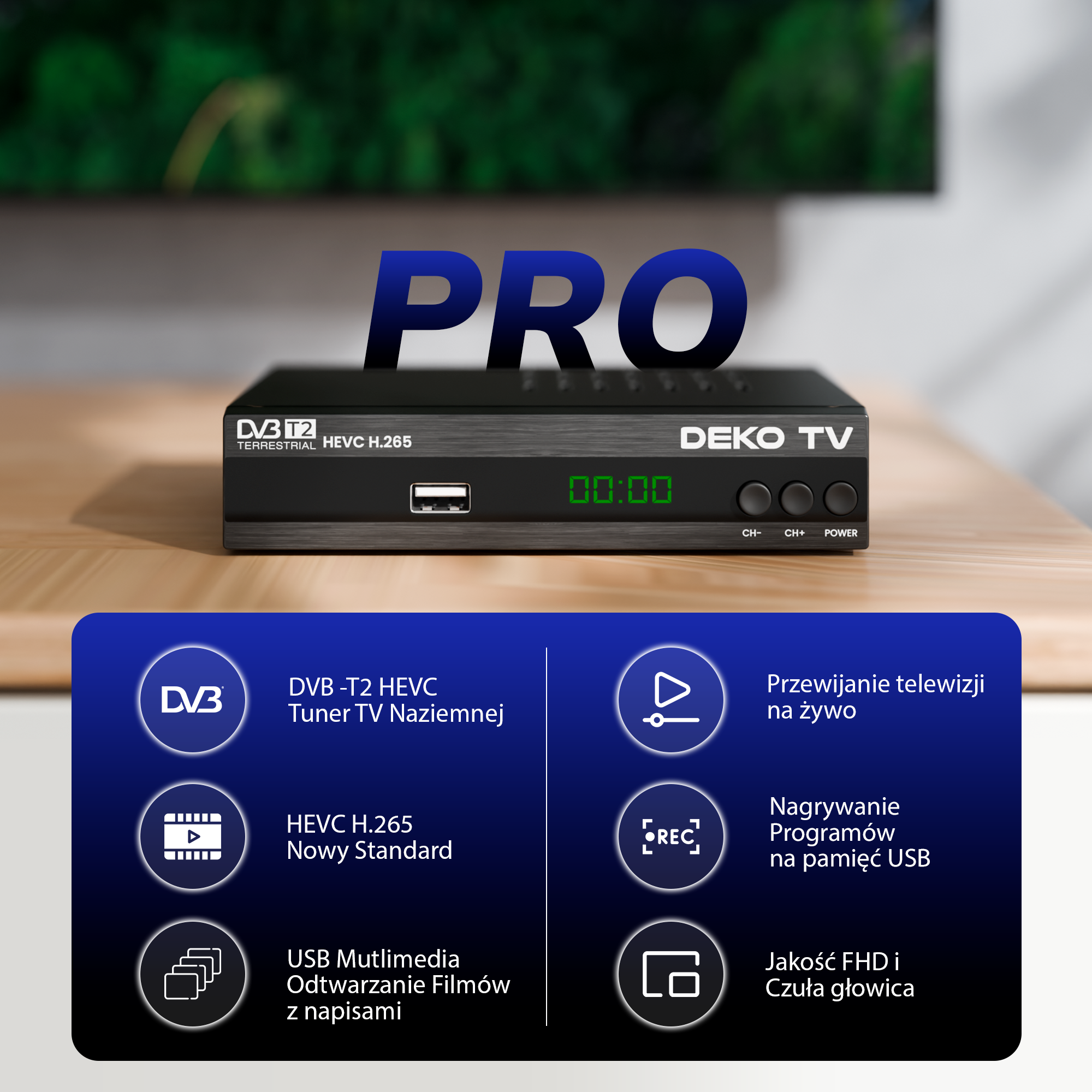 DEKO Dekoder DEKO TV PRO (Tuner DVB-T2)