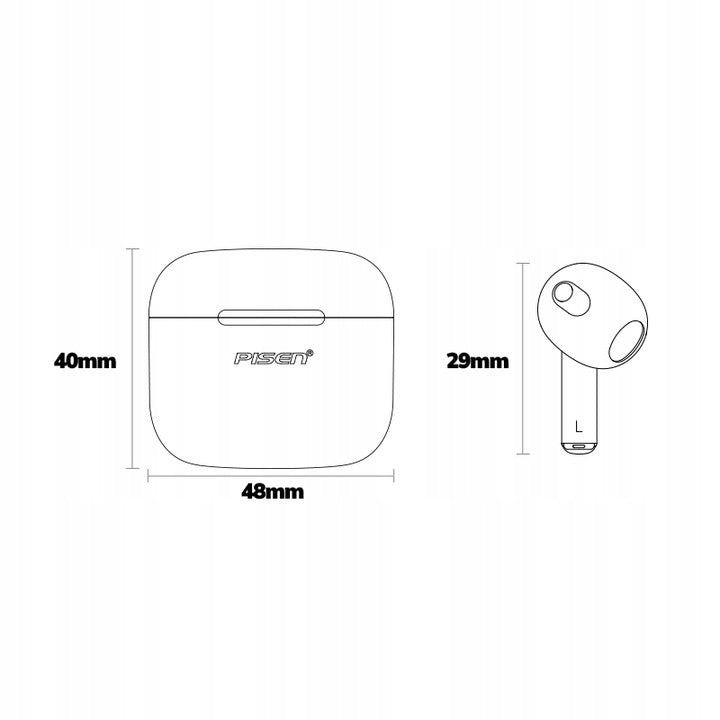 PISEN Słuchawki douszne P1 bezprzewodowe (BHD-TW4)